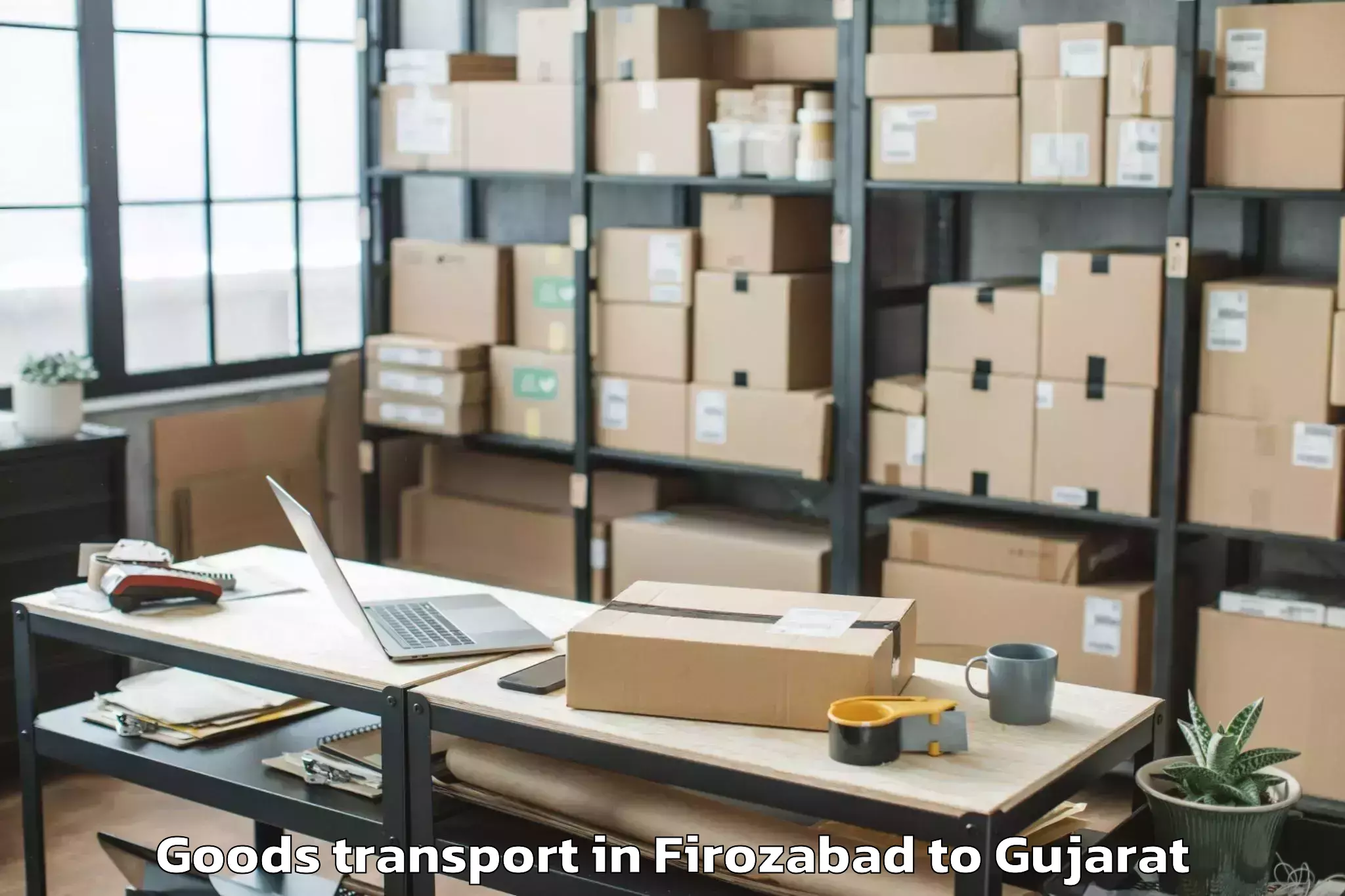 Top Firozabad to Madhavkampa Goods Transport Available